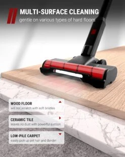 VacLife 25Kpa Cordless Stick Vacuum Cleaner, 6-in-1 Cordless Vacuum W/Strong Suction For Home Pet Hair Carpet Hard Floor, Max 45 Min Runtime, Wireless Vaccine Cleaner W/LED Headlights, Black (VL732) -Appliantrix Cheap Store 71tHqBjIowL. AC SL1500