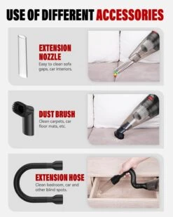 HOMXIAOWO Handheld Vacuum Cordless,Power Rechargeable Car Wireless Vacuum Cleaner,Small Portable Hand Vacuum Cordless Rechargeable,Mini Handheld Vacuum Cleaner For Car Interior/Home Use -Appliantrix Cheap Store 71thq7OtauL. AC SL1500