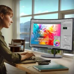 Sceptre Curved 27" FHD 1080p 75Hz LED Monitor HDMI VGA Build-In Speakers, EDGE-LESS Metal Black 2019 (C275W-1920RN) -Appliantrix Cheap Store 71u4vS872NL. AC SL1500