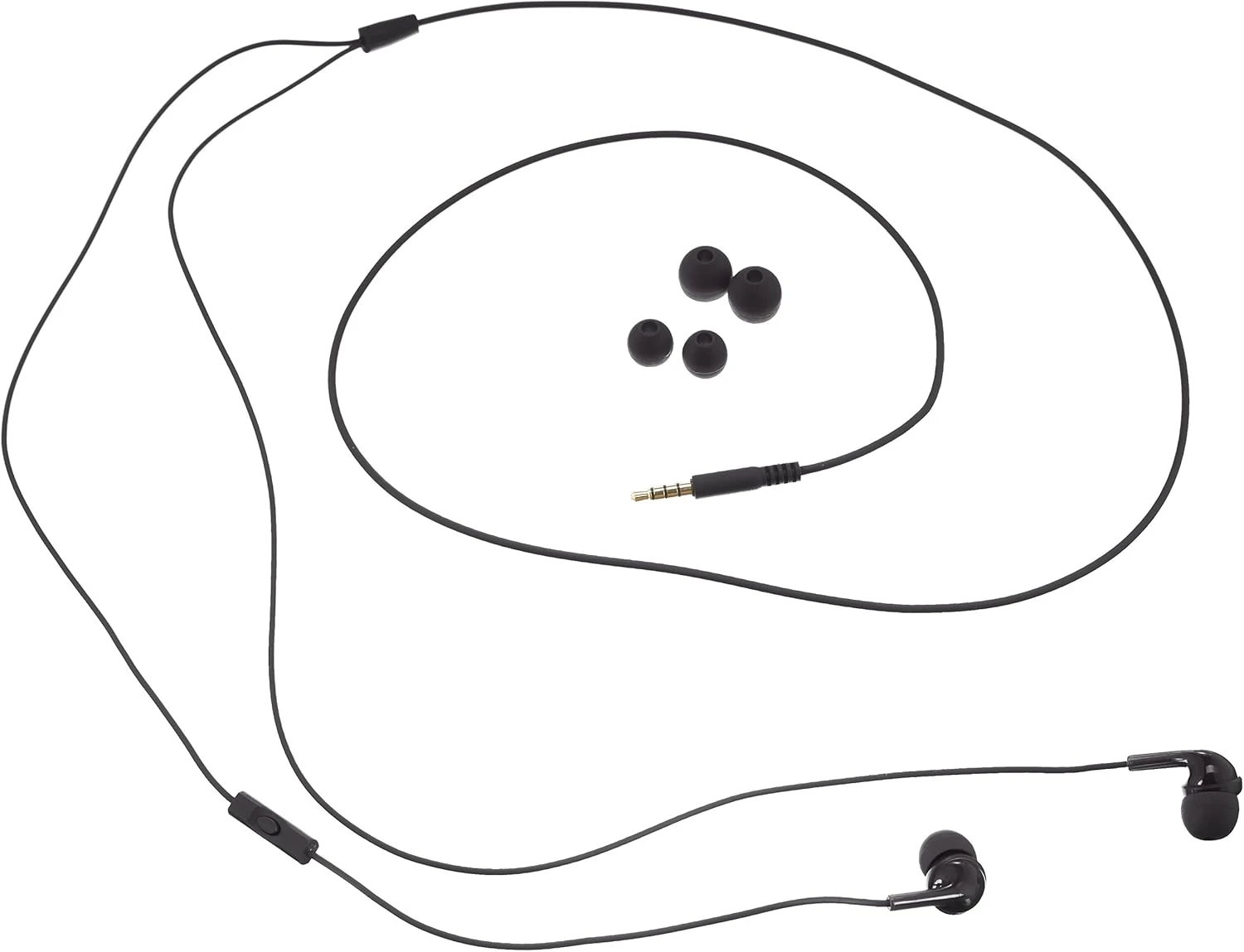 Amazon Basics In Ear Wired Headphones, Earbuds With Microphone No Wireless Technology, Black, 0.96 X 0.56 X 0.64in 5 Amazon Basics In Ear Wired Headphones, Earbuds With Microphone No Wireless Technology, Black, 0.96 X 0.56 X 0.64in - Image 5