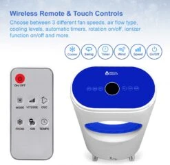 Evaporative Portable Air Cooler Tower Fan With Ice Packs, 3 Speeds, Low Noise, Bladeless Design And Remote -Appliantrix Cheap Store 71uPjp6Q3bL. AC SL1500