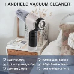 SJ_PAL Handheld Vacuum Cleaner, Portable Car Vacuum Cleaner 9000PA Suction, Mini Cordless Handheld Vacuum Rechargeable Wet & Dry Vacuum Wih 5 Brush Heads -Appliantrix Cheap Store 71uYu5gBfKL. AC SL1500