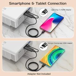 2023 Updated Mini Projector With Bluetooth And Projector Screen, 9500Lumens Full HD 1080P Portable Video Projector, Home Theater Movie Projector Compatible With HDMI,USB,AV,Laptop,Smartphone -Appliantrix Cheap Store 71ubOJzBmyL. AC SL1500