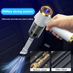 Ekbas Car Vacuum Cleaner,Handheld 9000PA Suction With LED Light Portable Vacuum Cleaner Cordless Rechargeable For Car, Home&Office(White 11 Ekbas Car Vacuum Cleaner,Handheld 9000PA Suction With LED Light Portable Vacuum Cleaner Cordless Rechargeable For Car, Home&Office(White -Appliantrix Cheap Store 71vEIc0BLL. AC SL1500