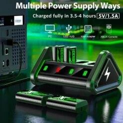 Kytok Rechargeable Battery Pack, Battery Charger Compatible With Xbox One/Series X|S/Xbox Elite Controller, 4 X 1800 MAh Controller Battery Pack Replacement For Xbox Series X|S/Xbox One Controller 12 Kytok Rechargeable Battery Pack, Battery Charger Compatible With Xbox One/Series X|S/Xbox Elite Controller, 4 X 1800 MAh Controller Battery Pack Replacement For Xbox Series X|S/Xbox One Controller -Appliantrix Cheap Store 71veXpSxoiL. AC SL1500