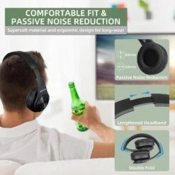 Retekess TA005 Wireless Headphones For TV Watching, TV Headphones Stereo With Transmitter, Support A/B Channel, AUX, RCA And Optical Input, Ideal For Seniors -Appliantrix Cheap Store 71wGfYcNA5L. AC SL1500