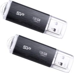 Silicon Power 2 Pack 128GB USB 3.0/3.1 Gen1 USB Flash Drive Blaze B02