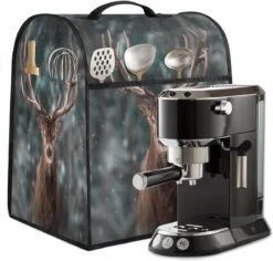 Bardic Snow Forest Male Deer Coffee Machine Dust Cover Animal Deer Stand Mixer Dust Cover Stand Mixer Cover Waterproof,Easy To Clean,Multi-Pocket -Appliantrix Cheap Store 71y42Q476 L. AC SL1200