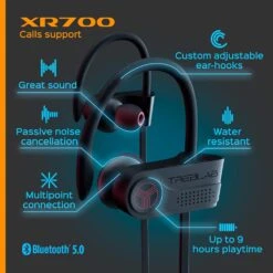 TREBLAB XR700 - Wireless Running Earbuds - Top Sports Headphones, Custom Adjustable Earhooks, Bluetooth 5.0 IPX7 Waterproof,Rugged Workout Earphones, Noise Cancelling Microphone In-Ear Headset -Appliantrix Cheap Store 71yOclf17xL. AC SL1500