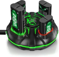 Rechargeable Battery Pack For Xbox One Controller, 4 X 2000mAh Xbox One Rechargeable Battery Pack Charger, Compatible With Xbox One/S/X/Elite/Series X|S Controllers