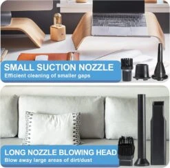 SJ_PAL Handheld Vacuum Cleaner, Portable Car Vacuum Cleaner 9000PA Suction, Mini Cordless Handheld Vacuum Rechargeable Wet & Dry Vacuum Wih 5 Brush Heads -Appliantrix Cheap Store 71z3Pb6IAL. AC SL1500