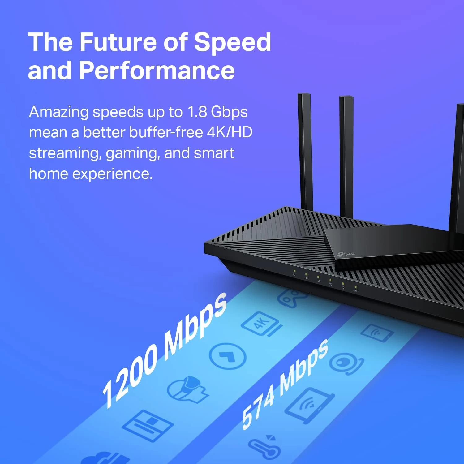 TP-Link AX1800 WiFi 6 Router (Archer AX21) – Dual Band Wireless Internet Router, Gigabit Router, Easy Mesh, Works With Alexa - A Certified For Humans Device 3 TP-Link AX1800 WiFi 6 Router (Archer AX21) – Dual Band Wireless Internet Router, Gigabit Router, Easy Mesh, Works With Alexa - A Certified For Humans Device - Image 3