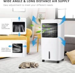 GOFLAME Evaporative Air Cooler, 3-in-1 Portable Air Cooling Fan With Remote Control, 5.3 Gal Water Tank, 2 Ice Packs, 7.5H Timer, Air Humidifier With 4 Speeds & 3 Wind Modes For Home, Office 12 GOFLAME Evaporative Air Cooler, 3-in-1 Portable Air Cooling Fan With Remote Control, 5.3 Gal Water Tank, 2 Ice Packs, 7.5H Timer, Air Humidifier With 4 Speeds & 3 Wind Modes For Home, Office -Appliantrix Cheap Store 71zYcwXYy4S. AC SL1500