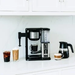 Ninja CM401 Specialty 10-Cup Coffee Maker, With 4 Brew Styles For Ground Coffee, Built-in Water Reservoir, Fold-Away Frother & Glass Carafe, Black, 50 Oz -Appliantrix Cheap Store 81 q1pFrPL. AC SL1500