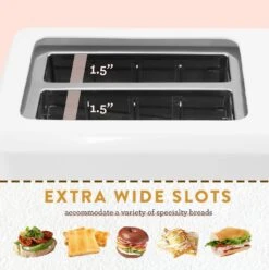Elite Gourmet ECT-1027 Cool Touch Toaster, 7 Toast Settings Cancel Functions, Slide Out Crumb Tray, Extra Wide 1.5" Slots For Bagels Waffles Specialty Breads, Puff Pastry, Snacks, White -Appliantrix Cheap Store 81 rFJ0trXL. AC SL1500