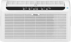 Haier 6,200 BTU Ultra Quiet Window Air Conditioner For Small Rooms And Bedrooms, Control Using Remote, 6K Window AC Unit, Easy Install With Included Kit, White, Energy Star
