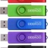 DEEKOO Flash Drive 16GB Thumb Drives Memory Sticks Jump Drive 5Pack 16GB USB 2.0 Flash Drives Mixed Colors: Black Red Blue Purple Green