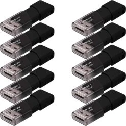 PNY P-FD32GX10ATT03-MP 32GB Attaché 3 USB 2.0 Flash Drive, 10-Pack,Black