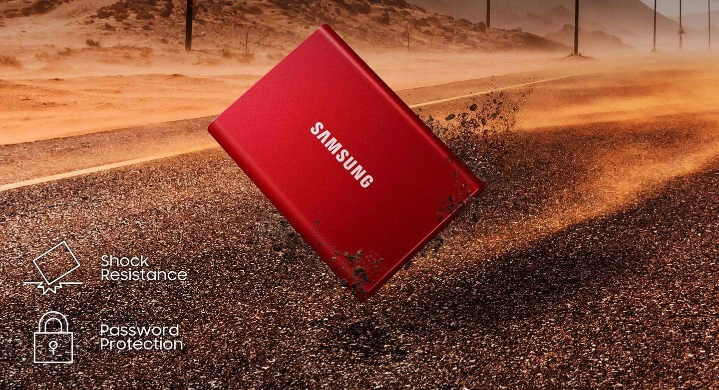SAMSUNG SSD T7 Portable External Solid State Drive 1TB, Up To 1050MB/s, USB 3.2 Gen 2, Reliable Storage For Gaming, Students, Professionals, MU-PC1T0T/AM, Gray 6 SAMSUNG SSD T7 Portable External Solid State Drive 1TB, Up To 1050MB/s, USB 3.2 Gen 2, Reliable Storage For Gaming, Students, Professionals, MU-PC1T0T/AM, Gray - Image 6