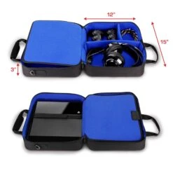 USA GEAR Console Carrying Case - PS4 Case Compatible With Playstation 4 Slim, PS4 Pro, And PS3 - Customizable Interior Stores PS4 Games, PS4 Controller, PS4 Headset, And More Gaming Accessories (Blue) -Appliantrix Cheap Store 81Cq4Ekuq9L. SL1500