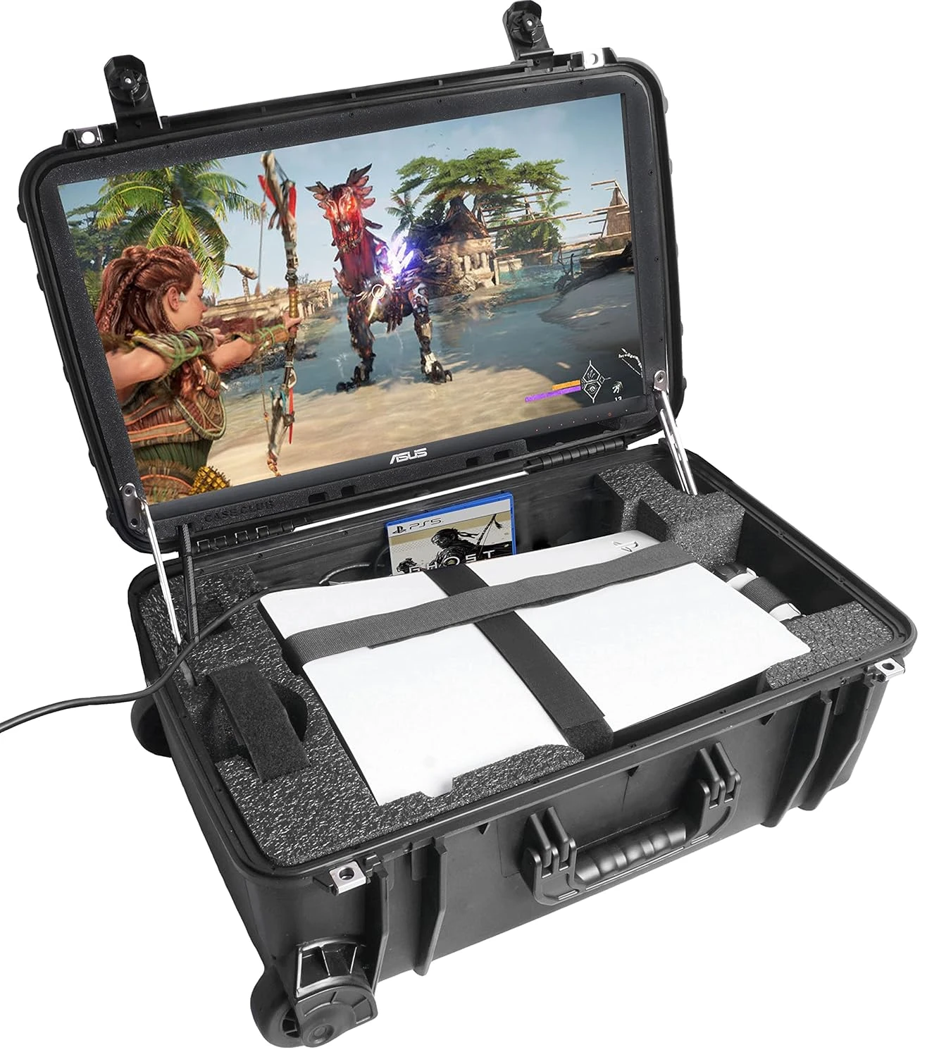 Case Club Pro Gaming Station To Fit Playstation 5.with Built-in 24" 1080p Monitor, Cooling Fans. Fits PS5 (Disc Or Digital), Controllers, Games, (PS5 NOT Included) 1MS / 144 Hertz 1 Case Club Pro Gaming Station To Fit Playstation 5.with Built-in 24" 1080p Monitor, Cooling Fans. Fits PS5 (Disc Or Digital), Controllers, Games, (PS5 NOT Included) 1MS / 144 Hertz