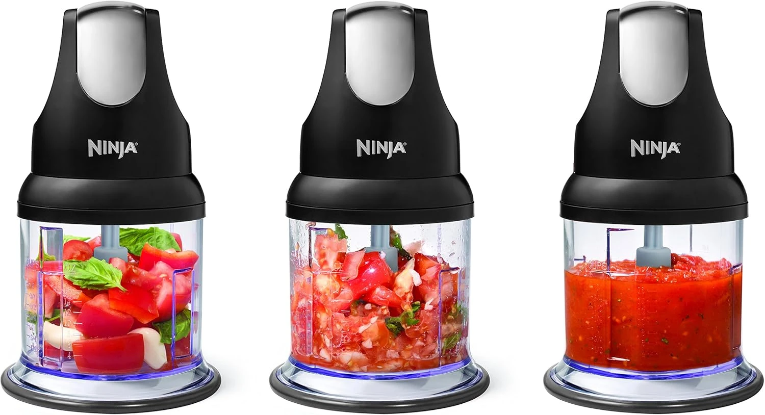 Ninja Food Chopper Express Chop With 200-Watt, 16-Ounce Bowl For Mincing, Chopping, Grinding, Blending And Meal Prep (NJ110GR) 3 Ninja Food Chopper Express Chop With 200-Watt, 16-Ounce Bowl For Mincing, Chopping, Grinding, Blending And Meal Prep (NJ110GR) - Image 3