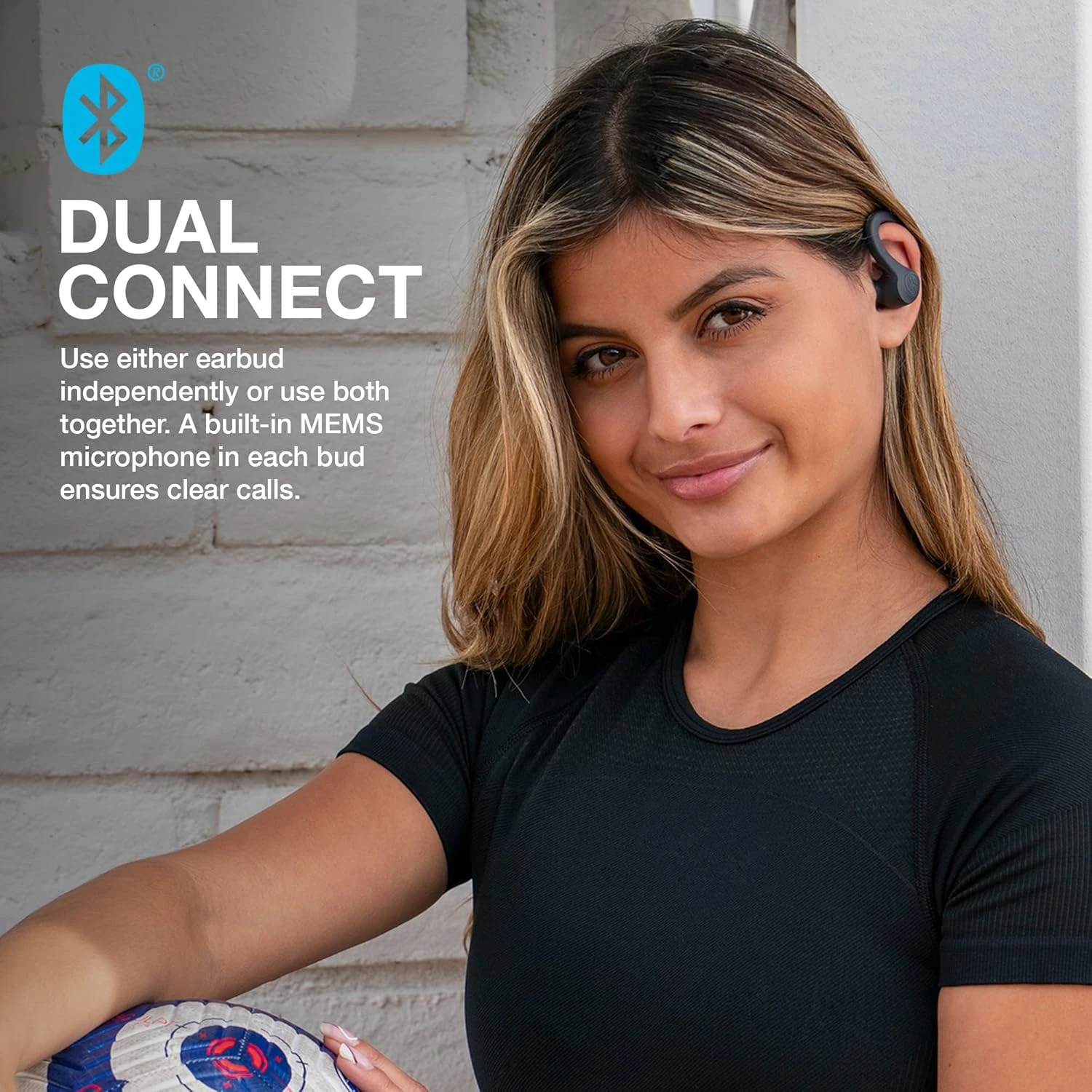 JLab Go Air Sport - Wireless Workout Earbuds Featuring C3 Clear Calling, Secure Earhook Sport Design, 32+ Hour Bluetooth Playtime, And 3 EQ Sound Settings (Graphite/Black) 5 JLab Go Air Sport - Wireless Workout Earbuds Featuring C3 Clear Calling, Secure Earhook Sport Design, 32+ Hour Bluetooth Playtime, And 3 EQ Sound Settings (Graphite/Black) - Image 5