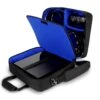 USA GEAR Console Carrying Case - PS4 Case Compatible With Playstation 4 Slim, PS4 Pro, And PS3 - Customizable Interior Stores PS4 Games, PS4 Controller, PS4 Headset, And More Gaming Accessories (Blue)