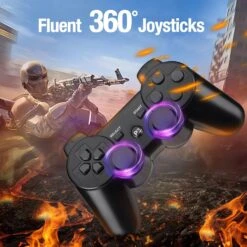 TESSGO PS3 Controller 2 Pack Compatible With PS-3, Rechargeable Game Wireless Controller With Upgraded Joystick For PlayStation 3 -Appliantrix Cheap Store 81KGm6e8gL. SL1500