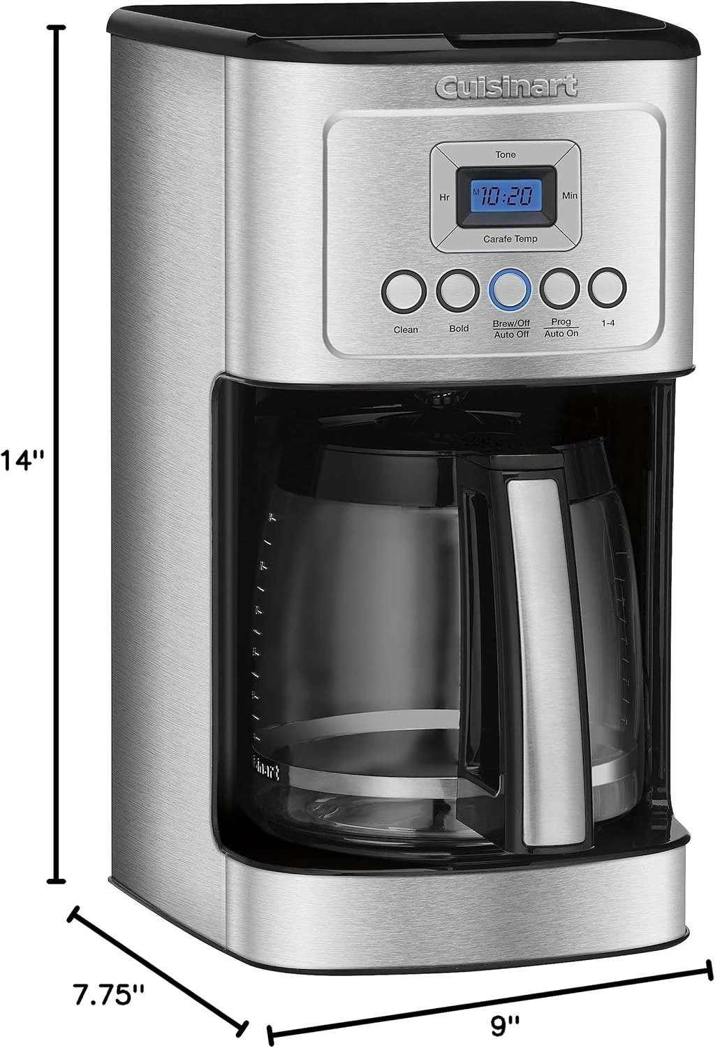 Cuisinart Coffee Maker, 14-Cup Glass Carafe, Fully Automatic For Brew Strength Control & 1-4 Cup Setting, Stainless Steel, DCC-3200P1 6 Cuisinart Coffee Maker, 14-Cup Glass Carafe, Fully Automatic For Brew Strength Control & 1-4 Cup Setting, Stainless Steel, DCC-3200P1 - Image 6