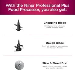 Ninja BN601 Professional Plus Food Processor, 1000 Peak Watts, 4 Functions For Chopping, Slicing, Purees & Dough With 9-Cup Processor Bowl, 3 Blades, Food Chute & Pusher, Silver -Appliantrix Cheap Store 81M2oHOEC2L. AC SL1500