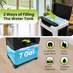 Gorilla Gadgets Premium Indoor Air Cooler 1,100 Sq Ft / 5300 CFM, Portable & Modern Design, Wind Oscillation, 9.6 Gallon Water Tank, 4 Caster Wheels, Remote Included (LBW-6500RC) 13 Gorilla Gadgets Premium Indoor Air Cooler 1,100 Sq Ft / 5300 CFM, Portable & Modern Design, Wind Oscillation, 9.6 Gallon Water Tank, 4 Caster Wheels, Remote Included (LBW-6500RC) -Appliantrix Cheap Store 81M8PKUvGgL. AC SL1500 1