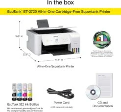 Epson® Epson EcoTank ET-2720 Wireless Color All-in-One Supertank Printer With Scanner And Copier - White -Appliantrix Cheap Store 81MlxhjyUHL. AC SL1500