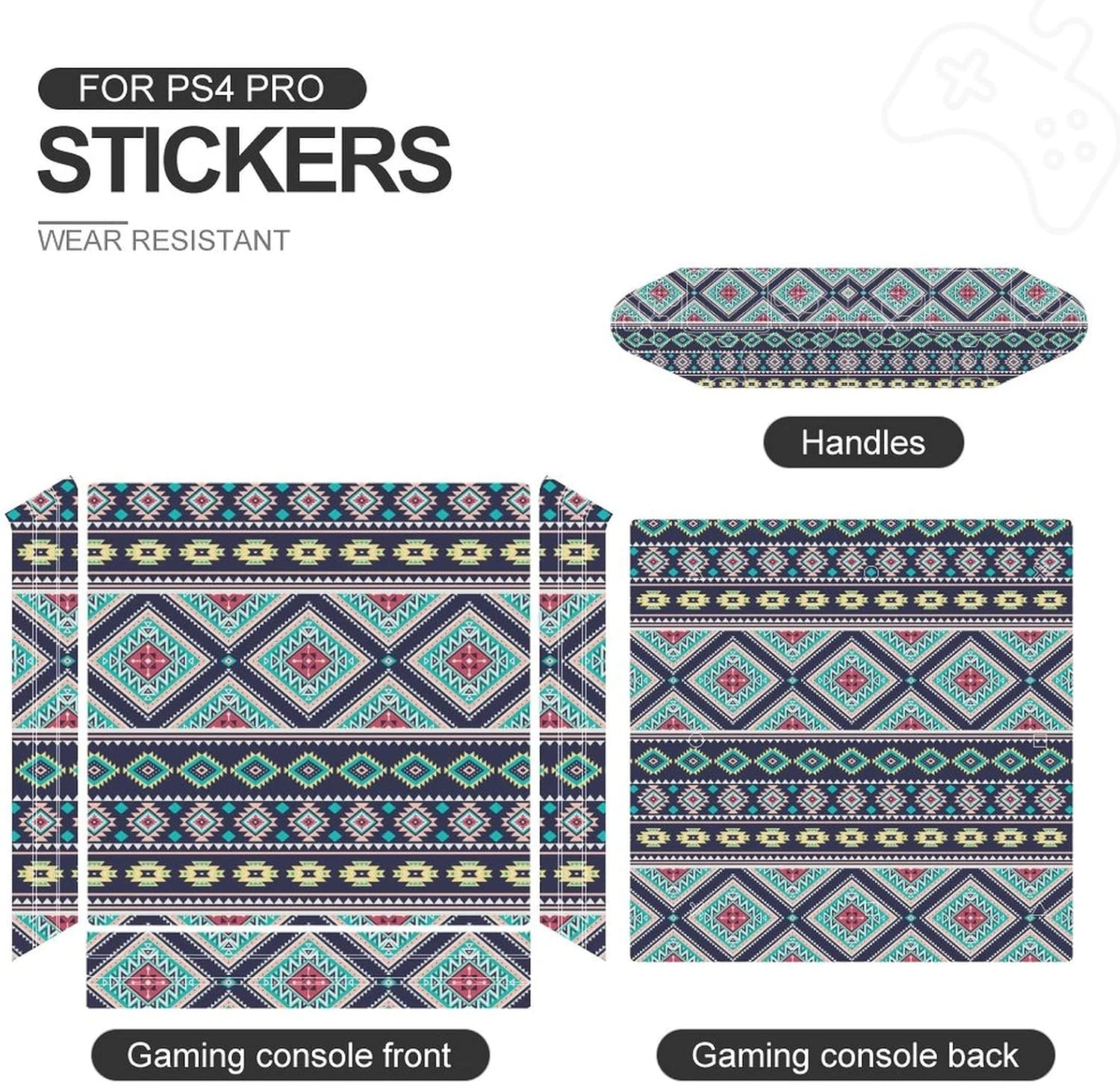 African Aztec Tribal Stripe Sticker Skin For PS-4 Slim Console And Controller Full Wrap Skin Protector Cover Compatible With PS-4 Pro 2 African Aztec Tribal Stripe Sticker Skin For PS-4 Slim Console And Controller Full Wrap Skin Protector Cover Compatible With PS-4 Pro - Image 2