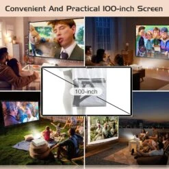 2023 Updated Mini Projector With Bluetooth And Projector Screen, 9500Lumens Full HD 1080P Portable Video Projector, Home Theater Movie Projector Compatible With HDMI,USB,AV,Laptop,Smartphone -Appliantrix Cheap Store 81Vy3sEsNZL. AC SL1500