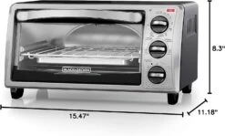 Black & Decker BLACK+DECKER 4-Slice Convection Oven, Stainless Steel, Curved Interior Fits A 9 Inch Pizza, TO1313SBD -Appliantrix Cheap Store 81XnXzbqAL. AC SL1500