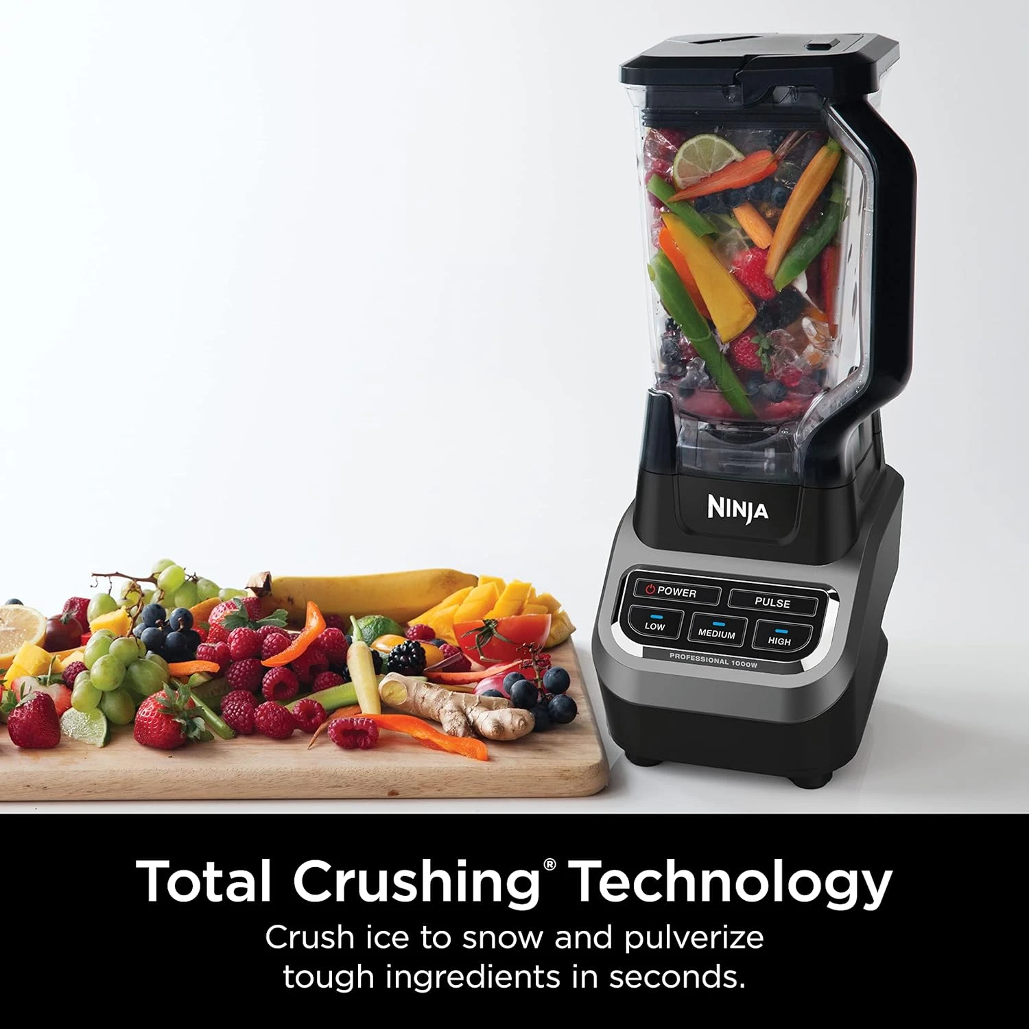 Ninja BL610 Professional 72 Oz Countertop Blender With 1000-Watt Base And Total Crushing Technology For Smoothies, Ice And Frozen Fruit, Black, 9.5 In L X 7.5 In W X 17 In H 3 Ninja BL610 Professional 72 Oz Countertop Blender With 1000-Watt Base And Total Crushing Technology For Smoothies, Ice And Frozen Fruit, Black, 9.5 In L X 7.5 In W X 17 In H - Image 3