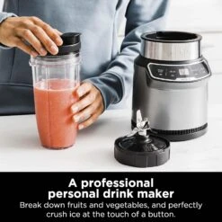 Ninja BN401 Nutri Pro Compact Personal Blender, Auto-iQ Technology, 1100-Peak-Watts, For Frozen Drinks, Smoothies, Sauces & More, With (2) 24-oz. To-Go Cups & Spout Lids, Cloud Silver -Appliantrix Cheap Store 81bN1HVjAL. AC SL1500