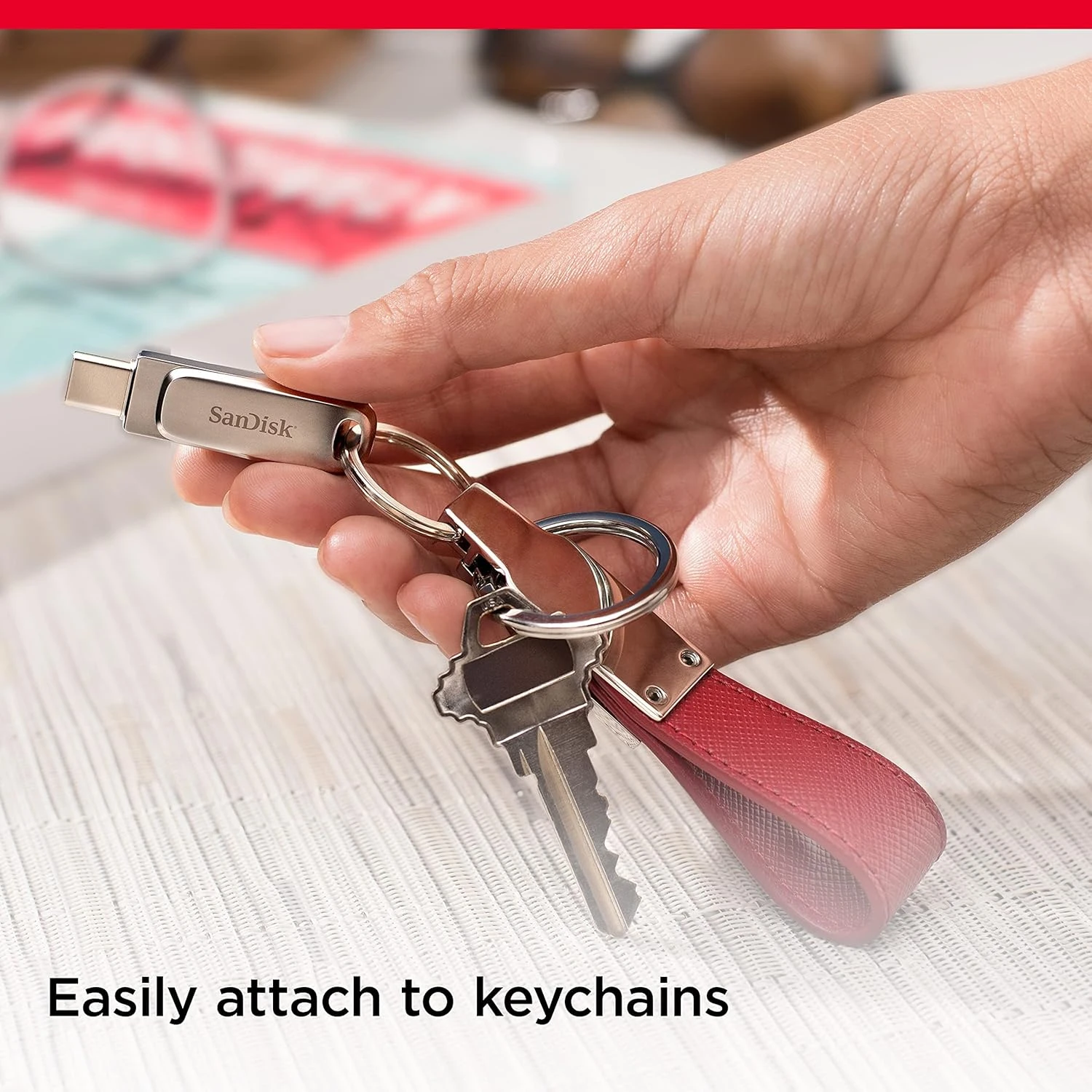 SanDisk 1TB Ultra Dual Drive Luxe USB Type-C - SDDDC4-1T00-G46, Silver 6 SanDisk 1TB Ultra Dual Drive Luxe USB Type-C - SDDDC4-1T00-G46, Silver - Image 6