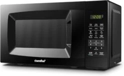 COMFEE' EM720CPL-PMB Countertop Microwave Oven With Sound On/Off, ECO Mode And Easy One-Touch Buttons, 0.7cu.ft, 700W, Black