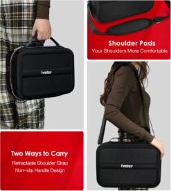 Ivoler Carrying Storage Case For Nintendo Switch/For Switch OLED Model (2021),Portable Travel All Protective Hard Messenger Bag Soft Lining 18Games For Switch Console Pro Controller Accessories Black -Appliantrix Cheap Store 81dsTsoMt1L. AC SL1500