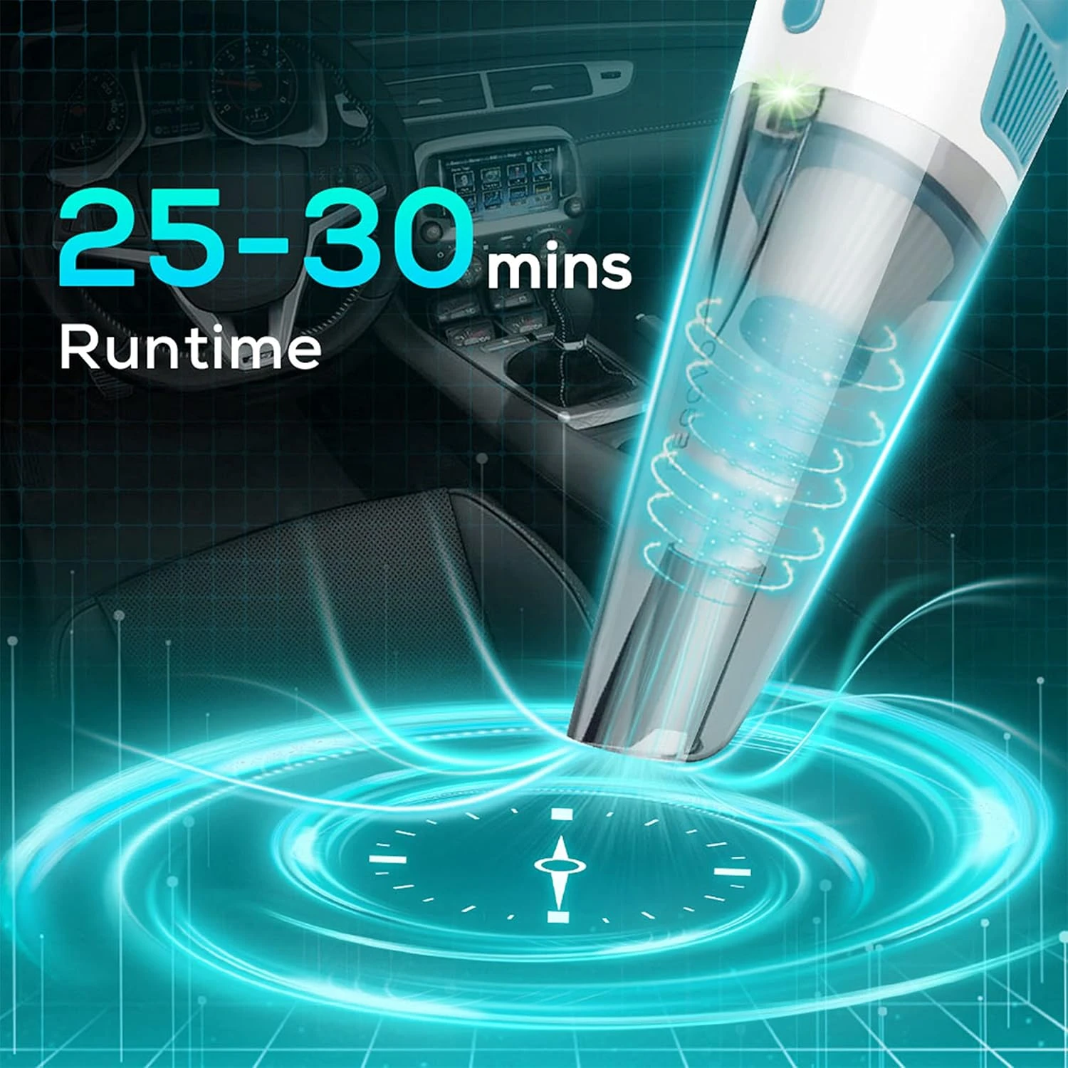 PEGOVO Car Vacuum Cleaner High Power 9000PA, Handheld Car Vacuum Cordless Rechargeable,Mini Portable Hand Held Vacuum Cordless Vacuum Cleaner For Pet Hair Home Cleaning-LED Light 5 PEGOVO Car Vacuum Cleaner High Power 9000PA, Handheld Car Vacuum Cordless Rechargeable,Mini Portable Hand Held Vacuum Cordless Vacuum Cleaner For Pet Hair Home Cleaning-LED Light - Image 5