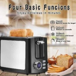 Toaster 2 Slice Wide Slot Toaster Best Rated Prime Displav Smart Toasters With LCD Digital Countdown Timer And Bagel/Defrost/Cancel/Reheat Function -Appliantrix Cheap Store 81e7hAXh2KL. AC SL1500