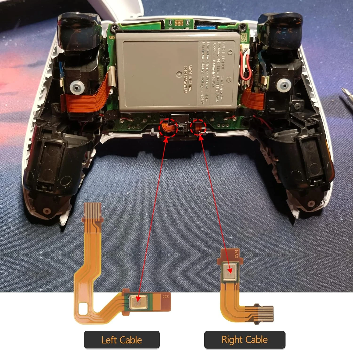 YWLRONG PS5 Microphone Flex Cable For Sony Playstation 5 PS5 BDM-010 Handle Inner Mic Ribbon Cable Controller Replacement With Tools(Lelf And Right) 4 YWLRONG PS5 Microphone Flex Cable For Sony Playstation 5 PS5 BDM-010 Handle Inner Mic Ribbon Cable Controller Replacement With Tools(Lelf And Right) - Image 4