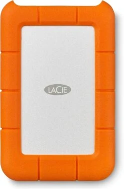 LaCie Rugged Mini 2TB External Hard Drive Portable HDD - USB 3.0/ 2.0 Compatible, Drop Shock Dust Rain Resistant Shuttle Drive, For Mac And PC Computer (LAC9000298), Orange