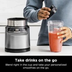 Ninja BN401 Nutri Pro Compact Personal Blender, Auto-iQ Technology, 1100-Peak-Watts, For Frozen Drinks, Smoothies, Sauces & More, With (2) 24-oz. To-Go Cups & Spout Lids, Cloud Silver -Appliantrix Cheap Store 81iAN5Z3OJL. AC SL1500