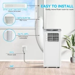 Portable Air Conditioners, 8500 BTU Portable AC Uint With Dehumidifier & Fan Mode For Room Up To 350 Sq.Ft, 3-in-1 Room Air Conditioner With Remote, 24Hrs Timer, Installation Kit For Home Office -Appliantrix Cheap Store 81jm5fm6WL. AC SL1500