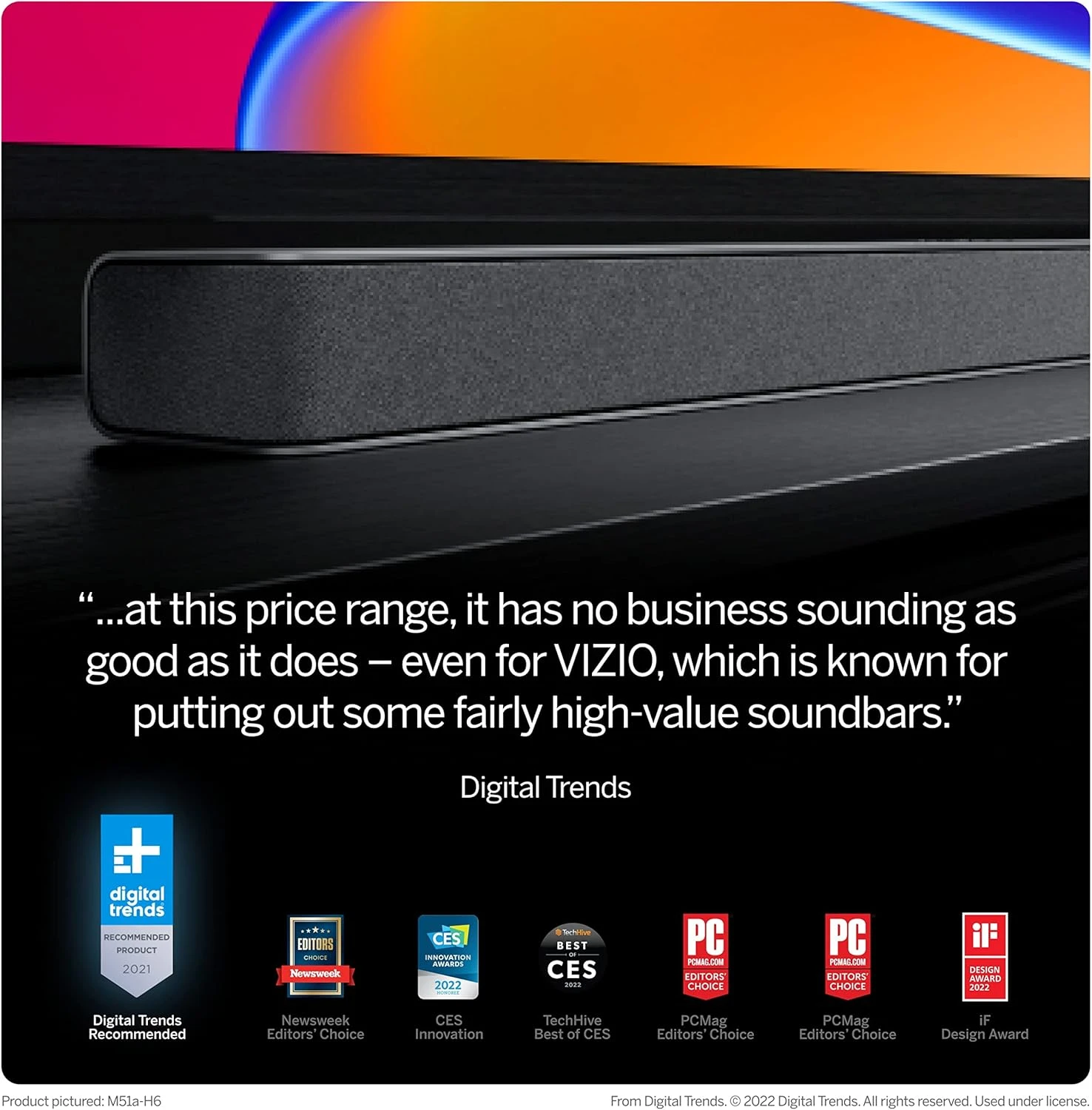 VIZIO M-Series All-in-One 2.1 Immersive Sound Bar With 6 High-Performance Speakers, Dolby Atmos, DTS:X, Built In Subwoofers And Alexa Compatibility, M213ad-K8, 2023 Model 8 VIZIO M-Series All-in-One 2.1 Immersive Sound Bar With 6 High-Performance Speakers, Dolby Atmos, DTS:X, Built In Subwoofers And Alexa Compatibility, M213ad-K8, 2023 Model - Image 8