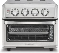 Cuisinart Air Fryer + Convection Toaster Oven, 8-1 Oven With Bake, Grill, Broil & Warm Options, Stainless Steel, TOA-70