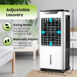 Gorilla Gadgets Premium Indoor Air Cooler 1,100 Sq Ft / 5300 CFM, Portable & Modern Design, Wind Oscillation, 9.6 Gallon Water Tank, 4 Caster Wheels, Remote Included (LBW-6500RC) 15 Gorilla Gadgets Premium Indoor Air Cooler 1,100 Sq Ft / 5300 CFM, Portable & Modern Design, Wind Oscillation, 9.6 Gallon Water Tank, 4 Caster Wheels, Remote Included (LBW-6500RC) -Appliantrix Cheap Store 81mYyNmoPpL. AC SL1500